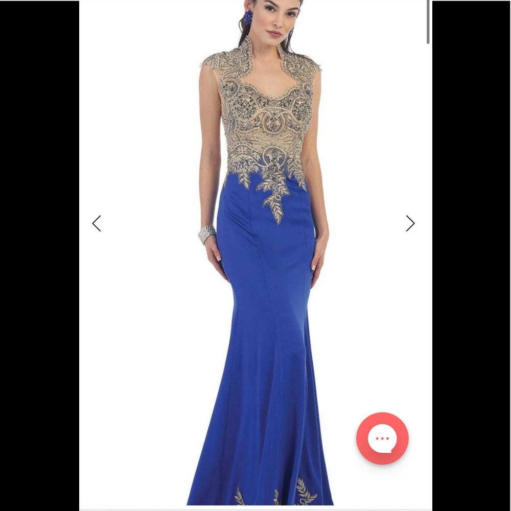 Royal blue evening dress